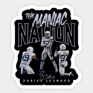 Darius Leonard Indianapolis iac Nation Celebration Sticker